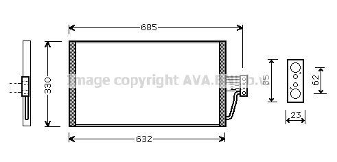 AVA QUALITY COOLING Конденсатор, кондиционер BW5254